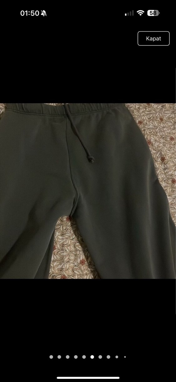 Gri Kesik Detaylı Salaş pantolon - Görsel 5