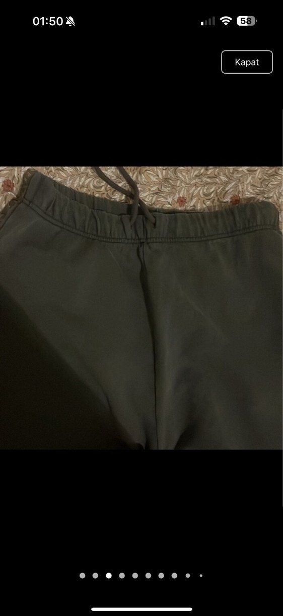 Gri Kesik Detaylı Salaş pantolon - Görsel 3