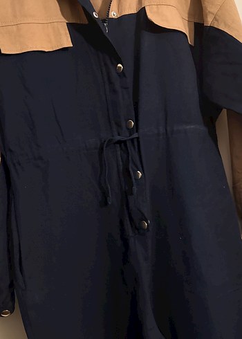 Kadın Kahverengi Uzun Kollu Bol Kesim Tulum - Görsel 7