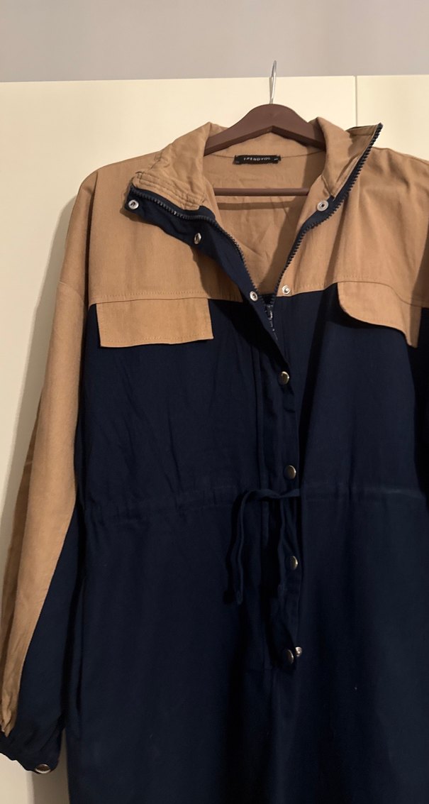 Kadın Kahverengi Uzun Kollu Bol Kesim Tulum - Görsel 4