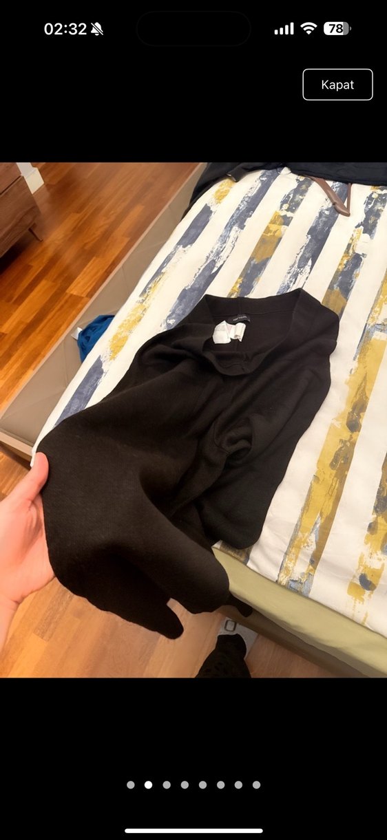 Siyah Kadın Midi Kumaş Pantolon - Görsel 2