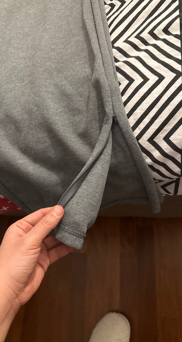 Gri  Rahat Fermuarlı Eşofman - Görsel 5