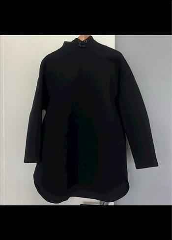 Fermuarlı Boğazlı Sweatshirt elbise - Görsel 6