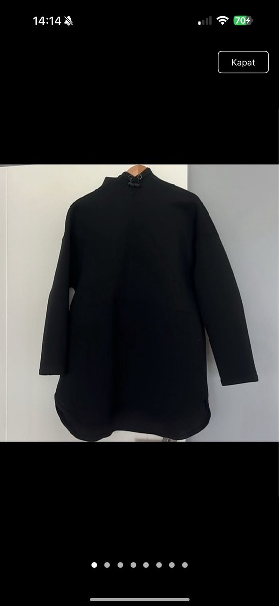 Fermuarlı Boğazlı Sweatshirt elbise - Görsel 2