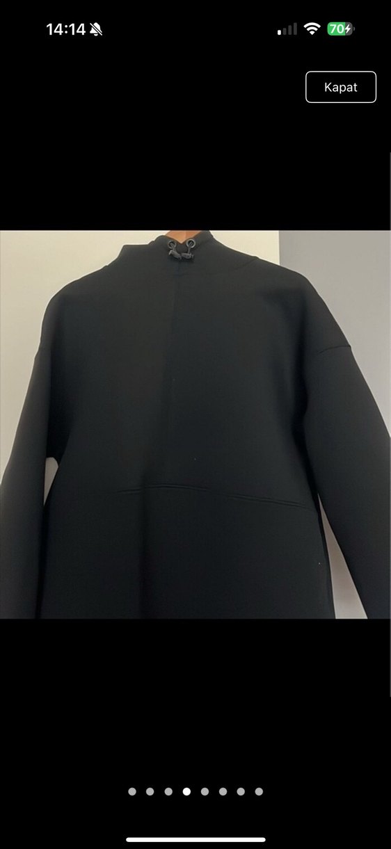 Fermuarlı Boğazlı Sweatshirt elbise - Görsel 4