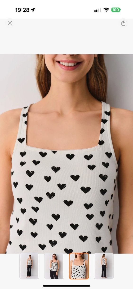 Kadın Siyah Midi Pijama takımı - Görsel 3