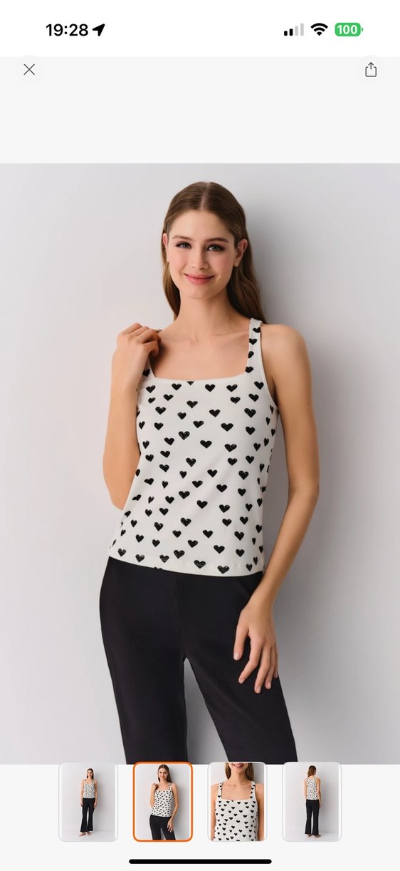 Kadın Siyah Midi Pijama takımı - Görsel 2