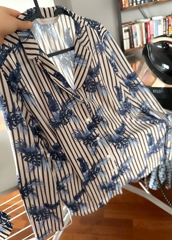 Mavi Desenli Kısa Pijama Takımı - Görsel 3