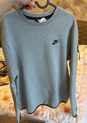 Nike Gri Melanj Bisiklet Yaka Sweatshirt