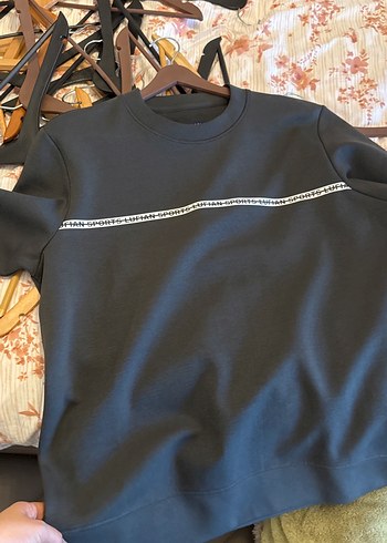 Lufian Siyah Bisiklet Yaka Sweatshirt