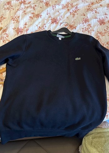 Lacoste Lacivert Bisiklet Yaka Sweatshirt
