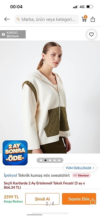 Sweatshirt hırka ceket - Görsel 2