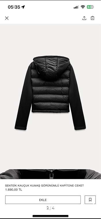 Zara Kapitone mont