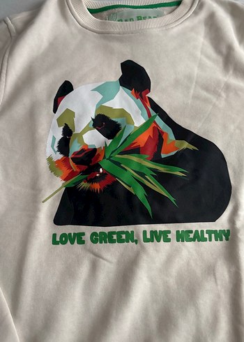 Zara Baskılı Salaş Kadın Sweatshirt - krem