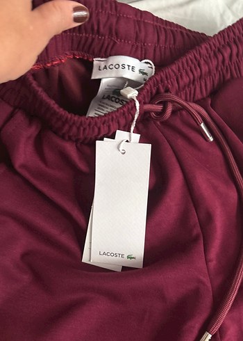 Zara Bordo Lacoste Fermuarlı Kadın Eşofman Altı