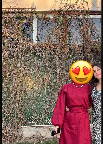 Diğer Ceylan orantik bordo elbise