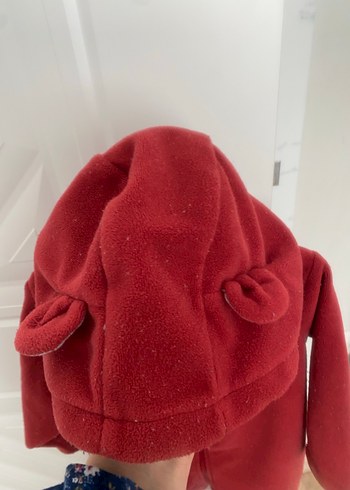 Kırmızı Fermuarlı Bebek Tulumu - Görsel 3