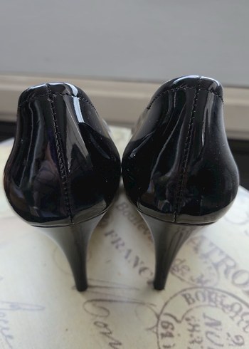 Yılan Desenli Bej Kadın Stiletto - Görsel 5