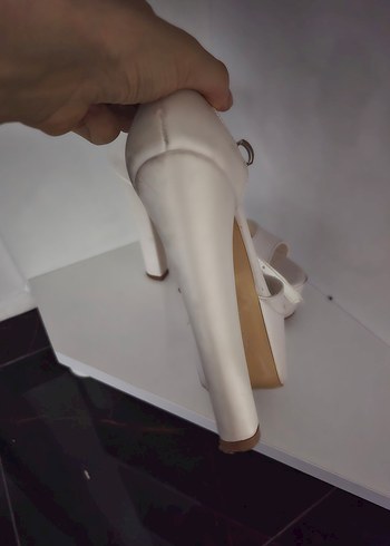 Nine West Beyaz Platform Topuklu Kadın Abiye Ayakkabı