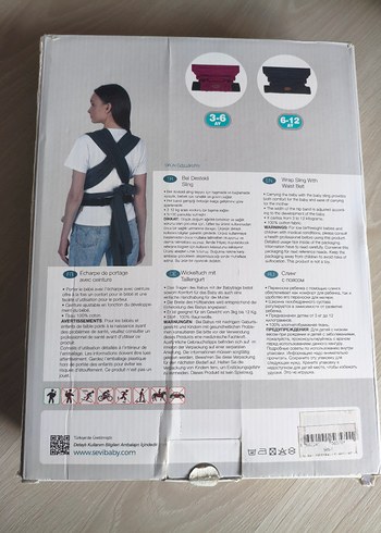 Sevi Bebe Bel Destekli Bebek Sling Mavi - Görsel 4