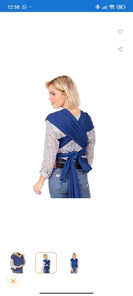 Sevi Bebe Bel Destekli Bebek Sling Mavi - Görsel 2