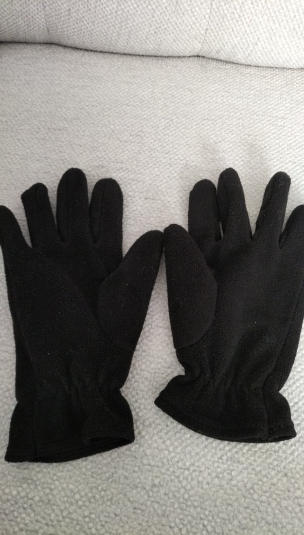 Siyah Erkek Polar Eldivenler Velcro - Görsel 3