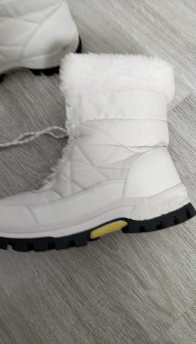 Tüylü Detaylı Beyaz Kadın Dolgu Topuk Bot - Görsel 2