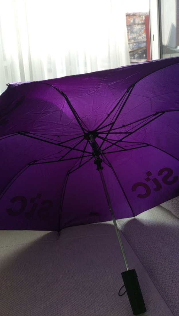 Parlak Mor Pileli Kadın Şemsiye - Görsel 2