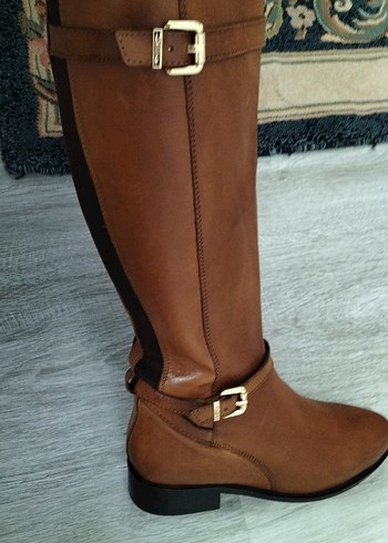 Kahverengi Tokalı Deri Dizüstü Bot - Görsel 3