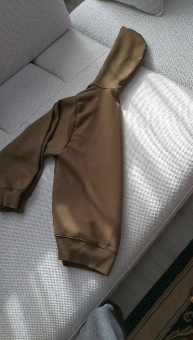 Kahverengi Kapüşonlu Fermuarlı Sweatshirt - Görsel 4