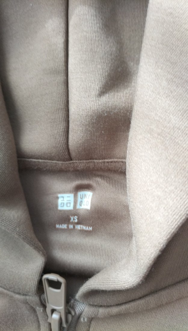 Kahverengi Kapüşonlu Fermuarlı Sweatshirt - Görsel 3