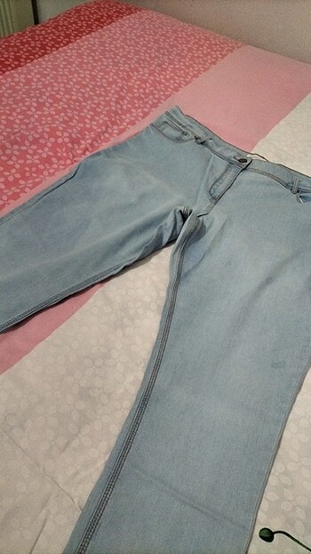 Kot pantolon bel genişliği 50 cm bacak boyu 110 cm buzlu mavi 