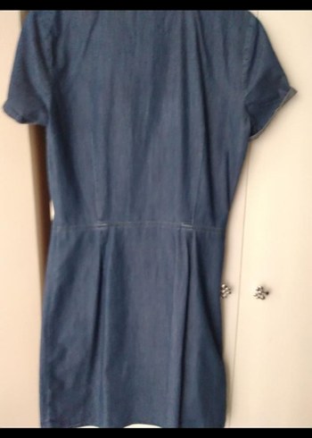 Trendyol & Milla Düğmeli Kısa Kollu Midi Denim Elbise