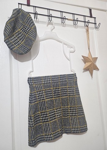 Gri Ekose Desenli Erkek Çocuk Yün Kaban - Görsel 4