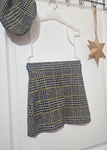 Gri Ekose Desenli Erkek Çocuk Yün Kaban - Görsel 3