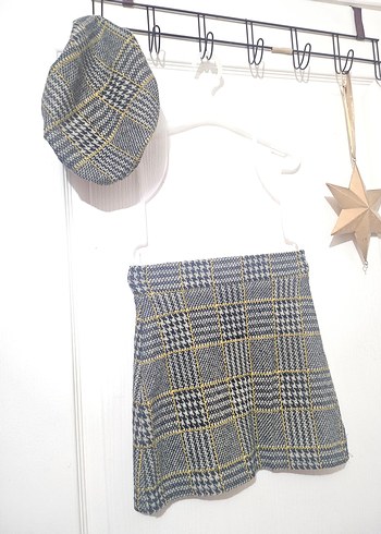 Gri Ekose Desenli Erkek Çocuk Yün Kaban - Görsel 9