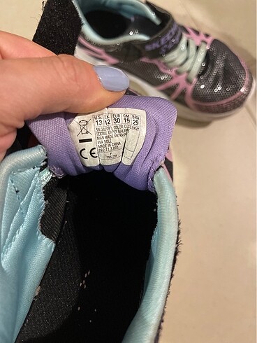 30 Beden siyah Renk Skechers kız çocuk spor ayakkabı