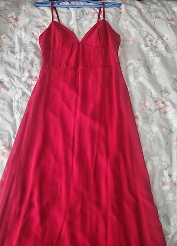 38 Beden Trendyol koyu kırmızı elbise