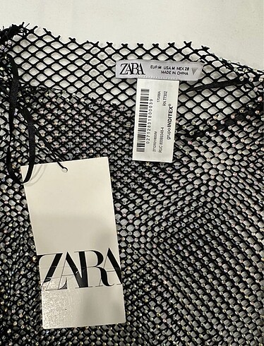 Zara Taşlı File Bluz - Görsel 5