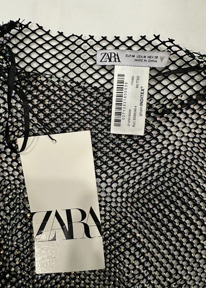 Zara Taşlı File Bluz - Görsel 5