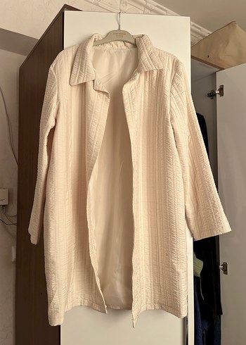 Suud Collection Krem rengi Kapitone ceket