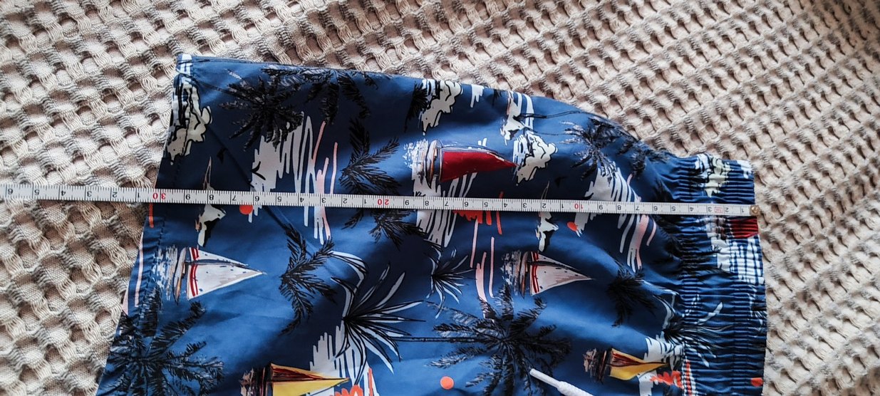 Exuma.Erkek Mavi Desenli Şort Mayo. 10-11 yaş - Görsel 3