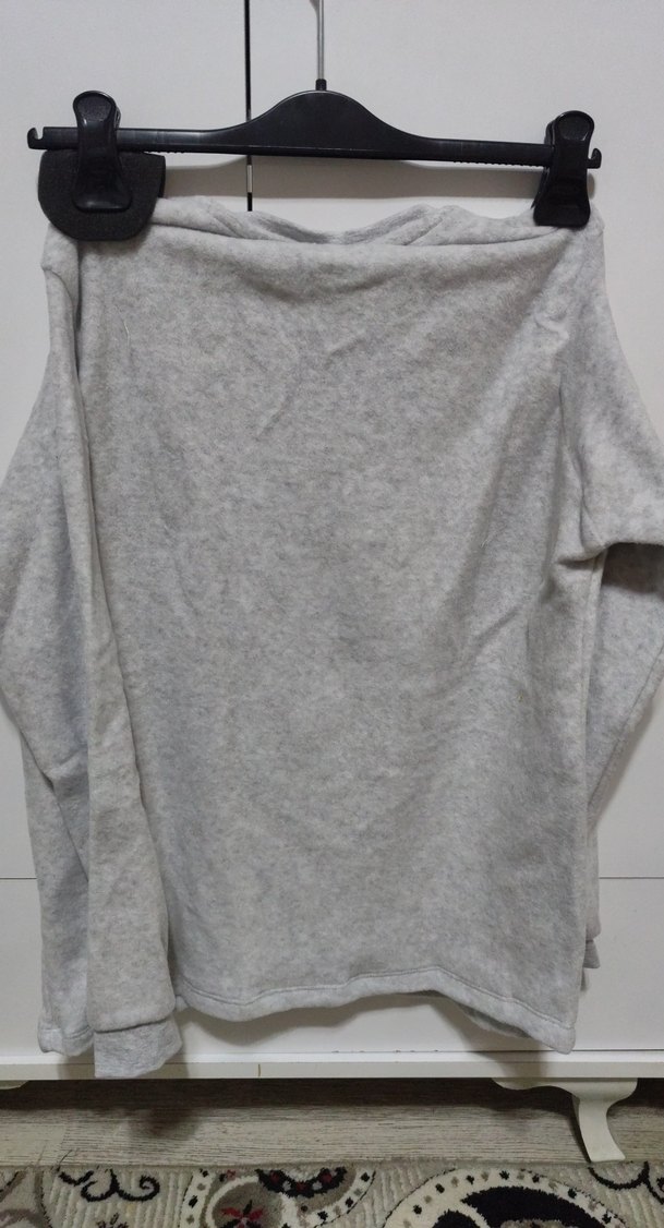 Gri Baskılı Erkek Sweatshirt(kadife polar) - Görsel 4