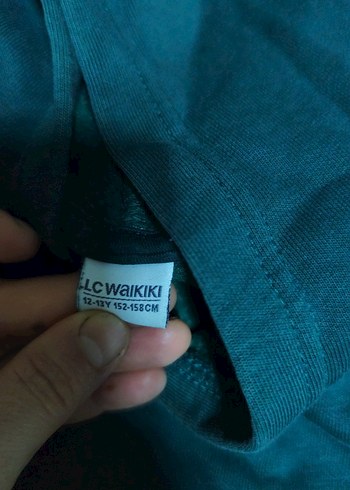 Kapüşonlu Uzun Kollu Yeşil Sweatshirt - Görsel 2