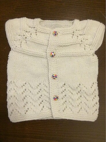 Bebek El Örgüsü Yelek - Görsel 2