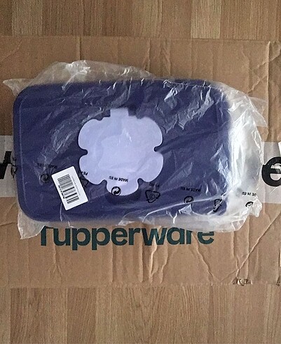 Beden lacivert Renk Tupperware Islak Mendil Kutusu 650 ml