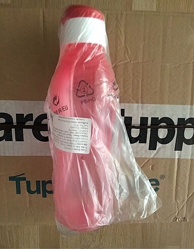 Beden kırmızı Renk Tupperware Eco Şişe Kolay Kapak 750 ml Kırmızı