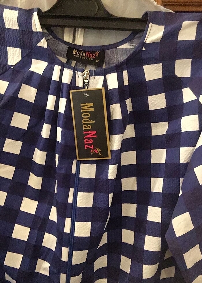 Ekose Desen Kareli Tunik - Görsel 4