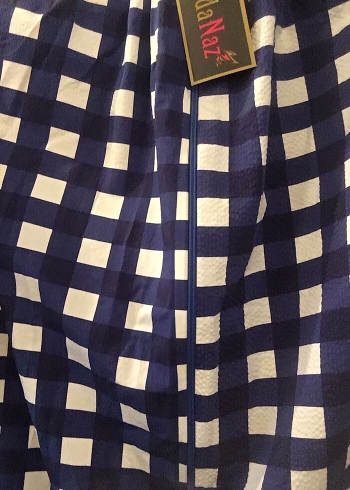 Ekose Desen Kareli Tunik - Görsel 5