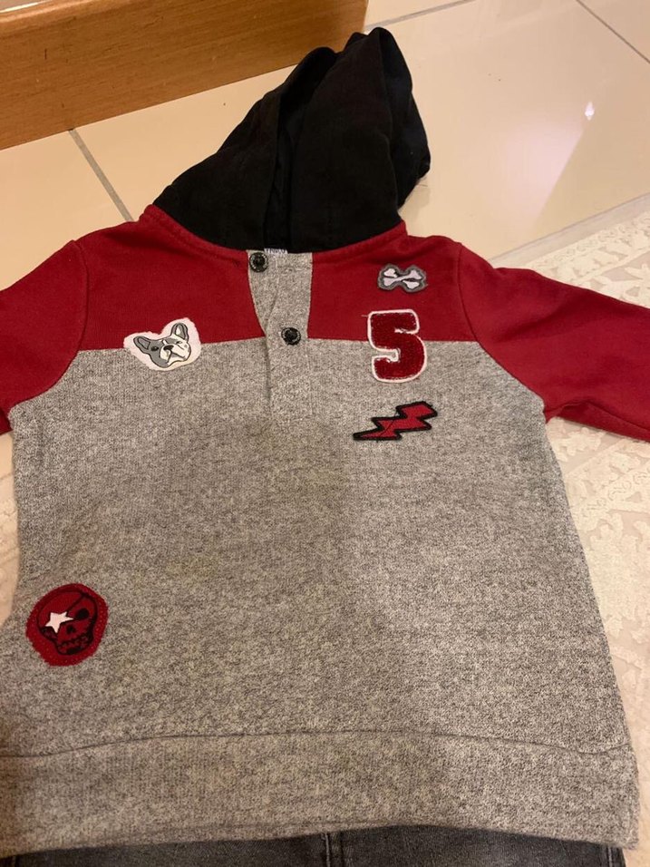 Panço Erkek Çocuk Kot Pantolon Sweatshirt Takım - Görsel 2